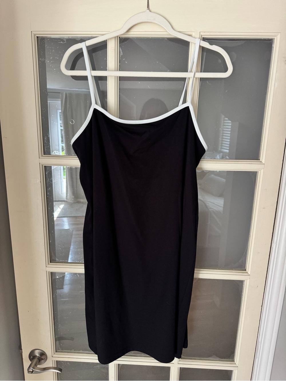 Joe Fresh Black Slip Dress with White Trim